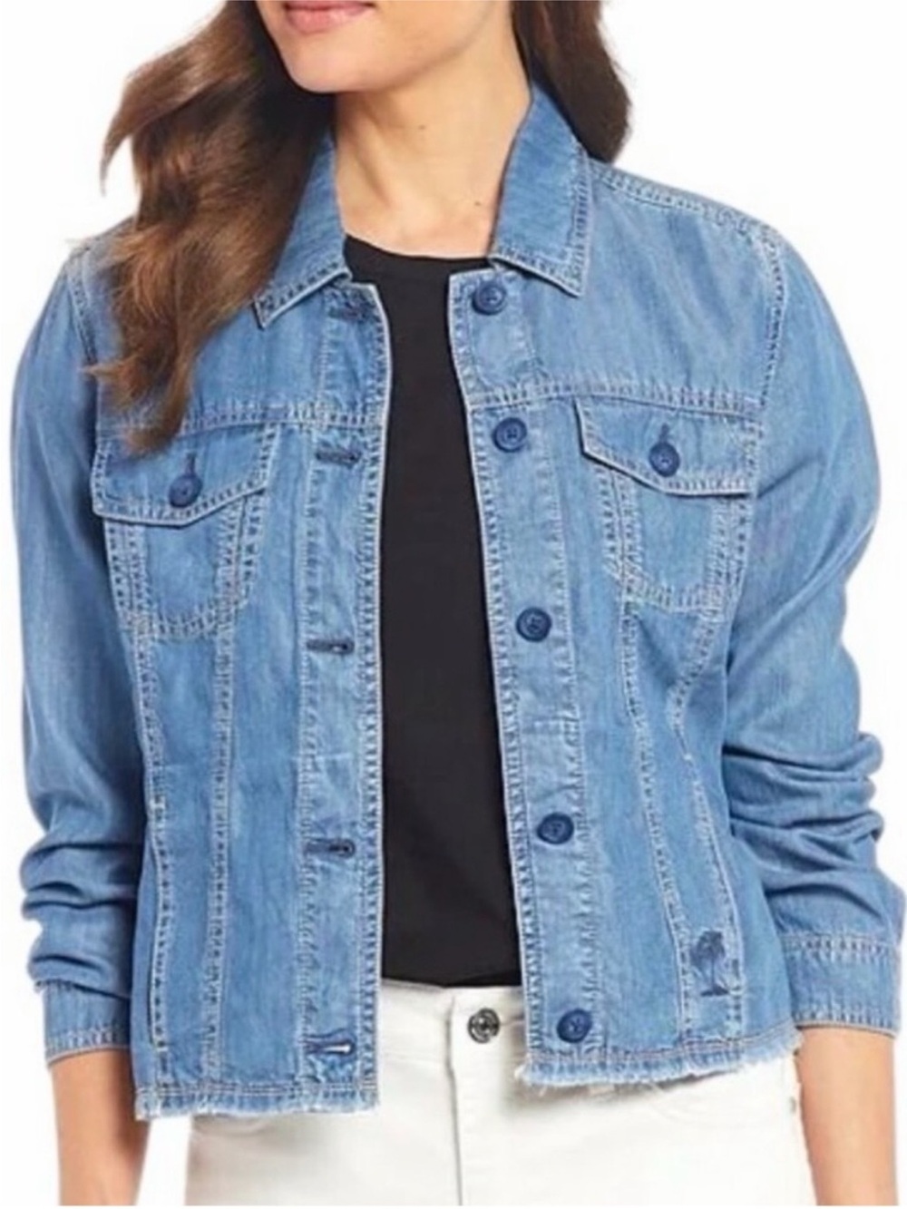 Tommy Bahama Light Blue Denim Jean Jacket